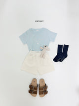 ［puipui］Button short pants