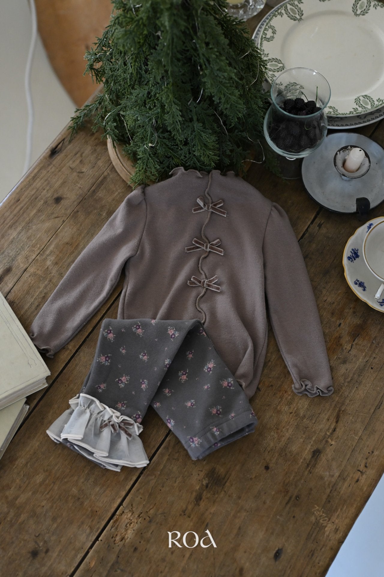 ［ROA］Rose ribbon tops