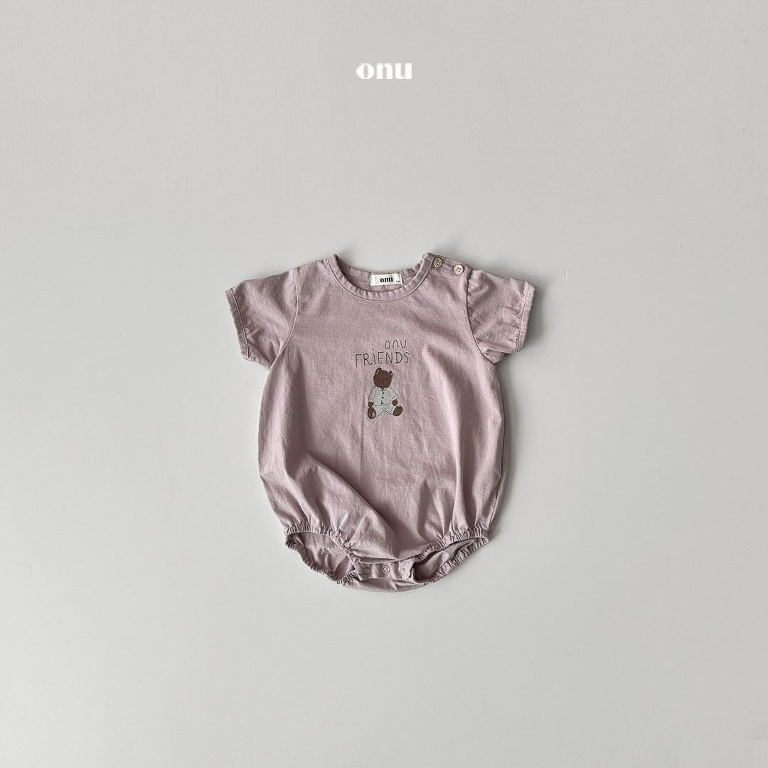 ［onu］Bear friends rompers