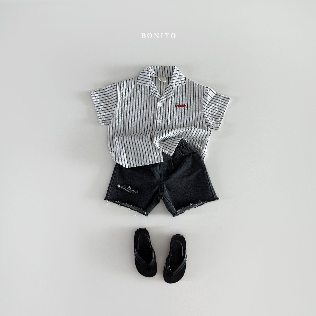 ［Bonito］Couple stripe shirt