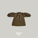 ［BELLOT］Peach check one-piece (baby)