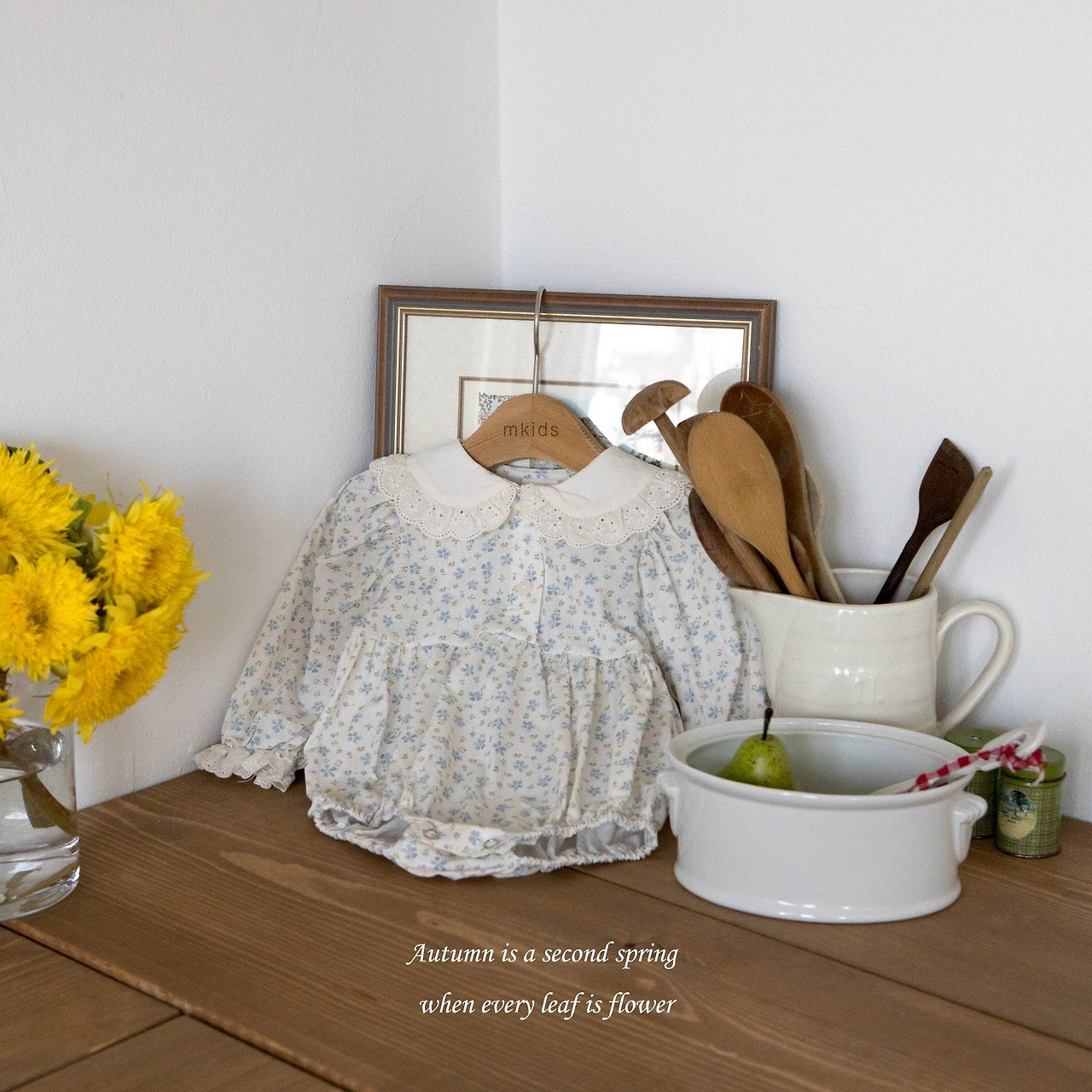 ［mkids］Maria collar rompers