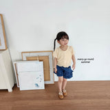 ［merry go round］Denim cancan half pants