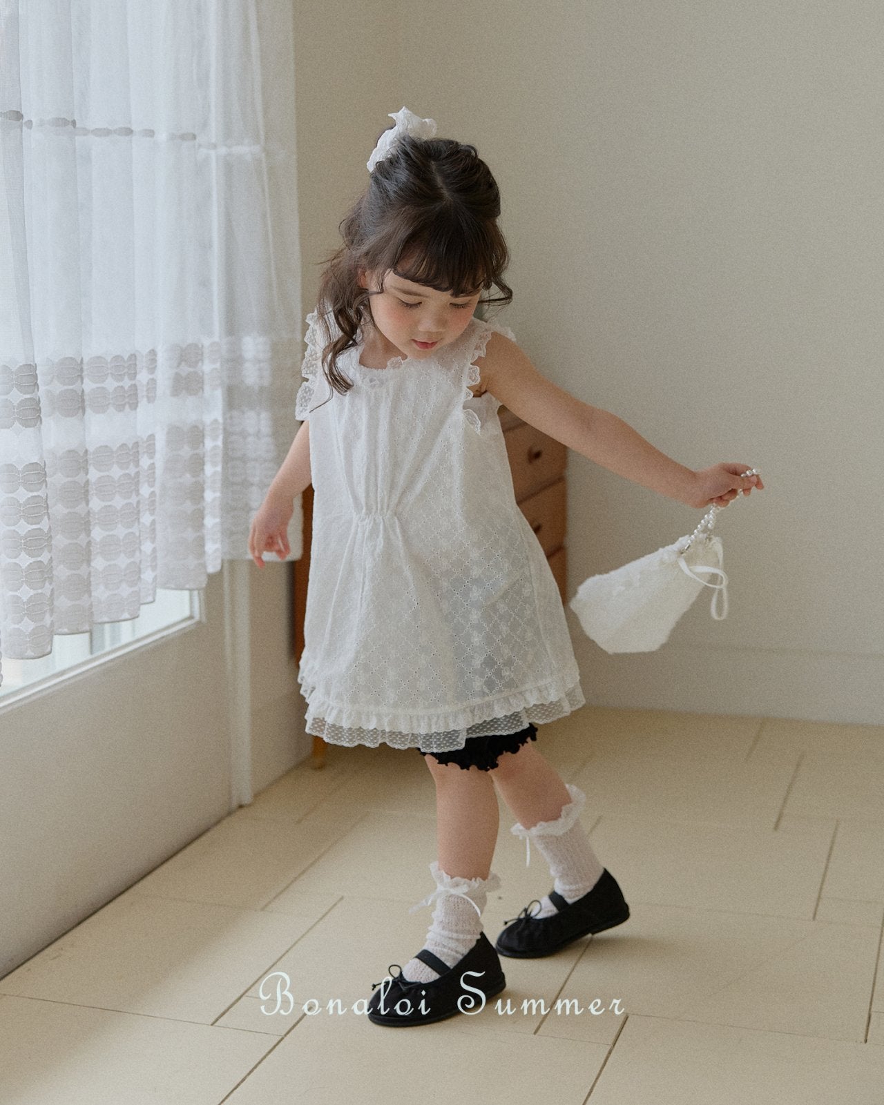 ［Bonaloi］Eyelet pure one-piece