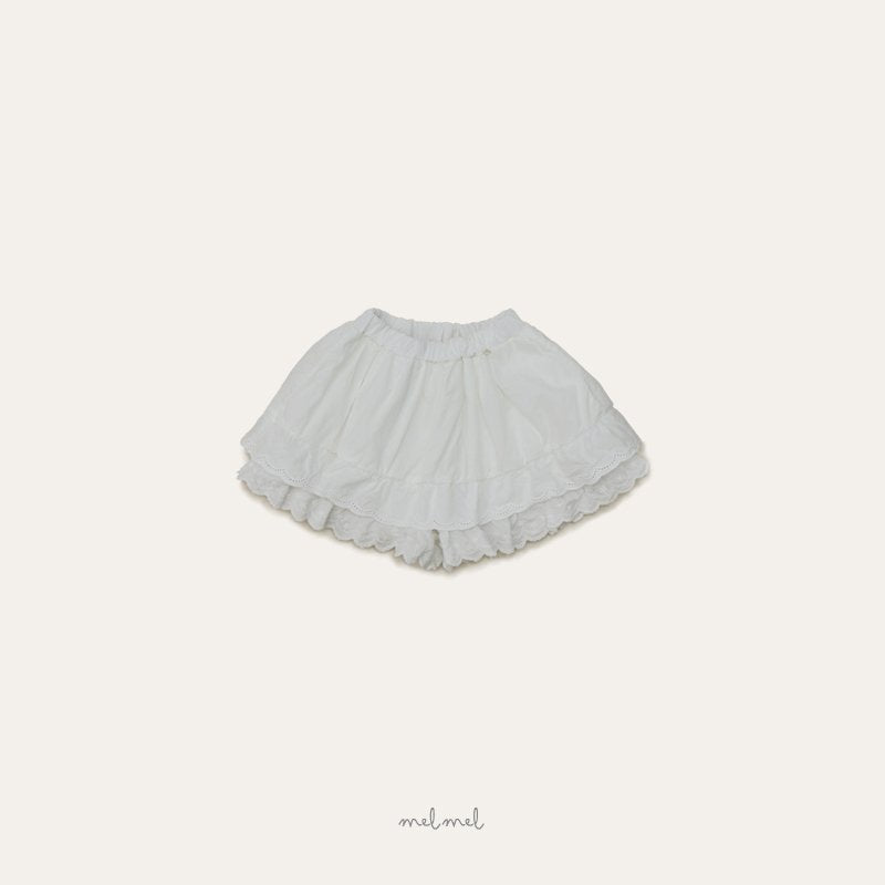 ［melmel］Lace skirt pants