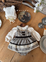 ［marron］Puff ribbon lace tops