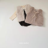 [mimi market] Fur ribbon vest
