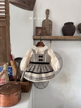 ［marron］Puff ribbon lace tops