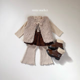 [mimi market] Fur ribbon vest
