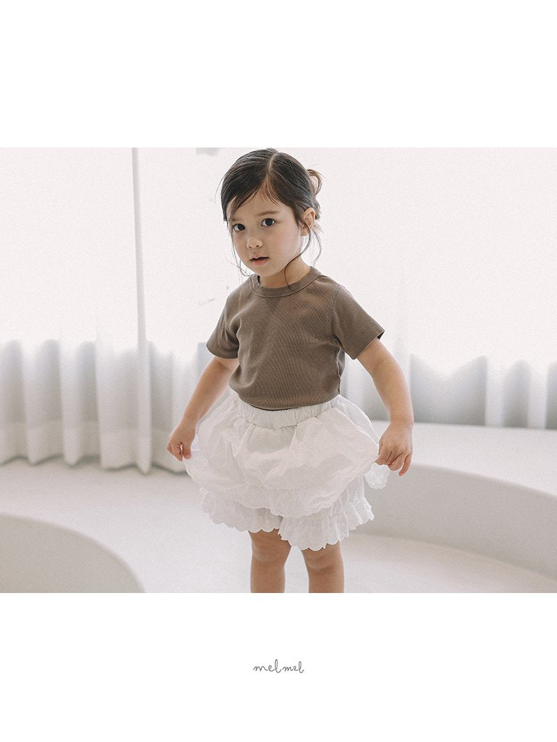 ［melmel］Lace skirt pants