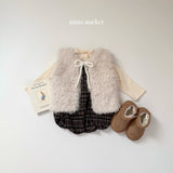 [mimi market] Fur ribbon vest