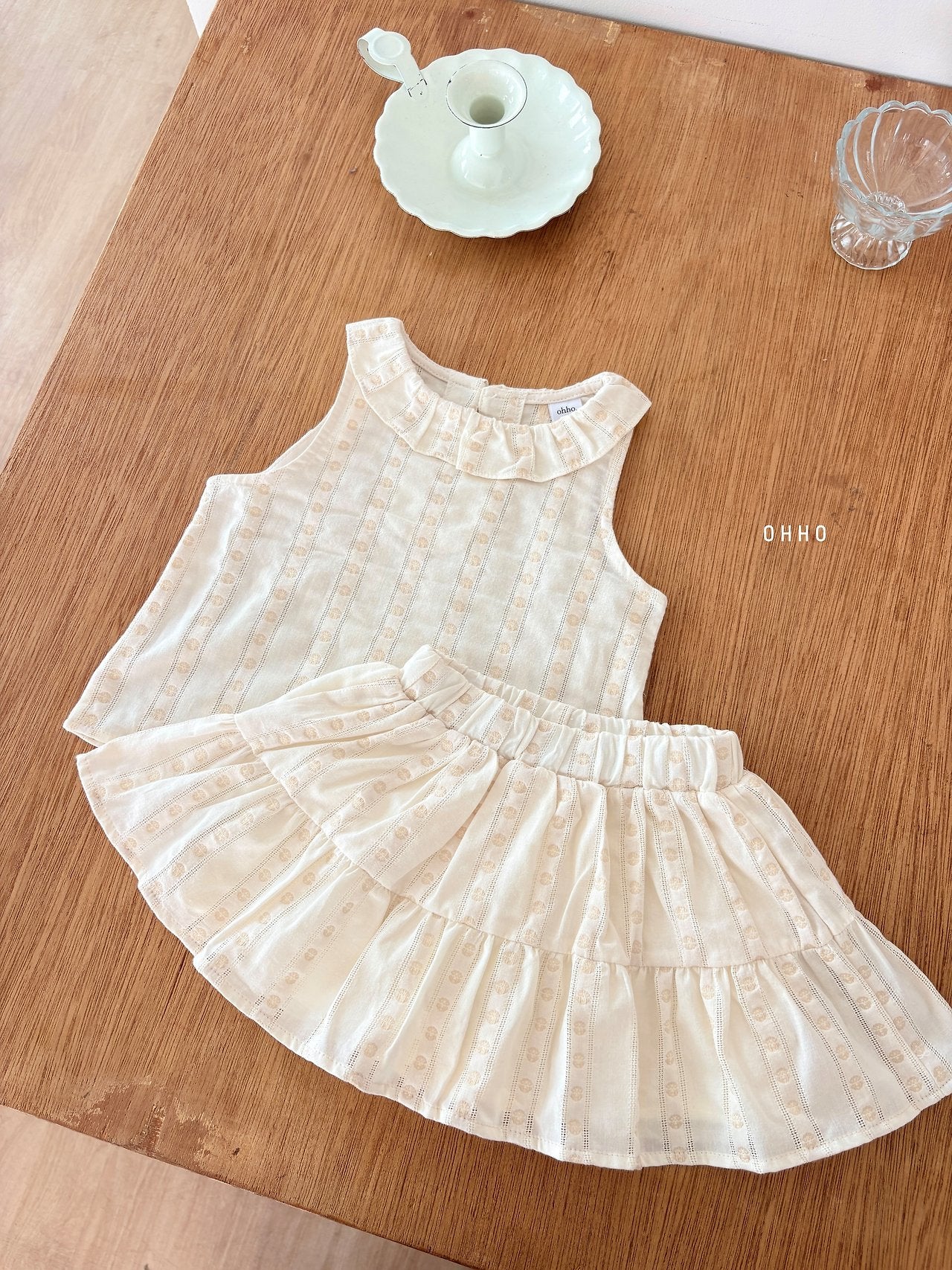 ［ohho］Ette collar sleeveless blouse