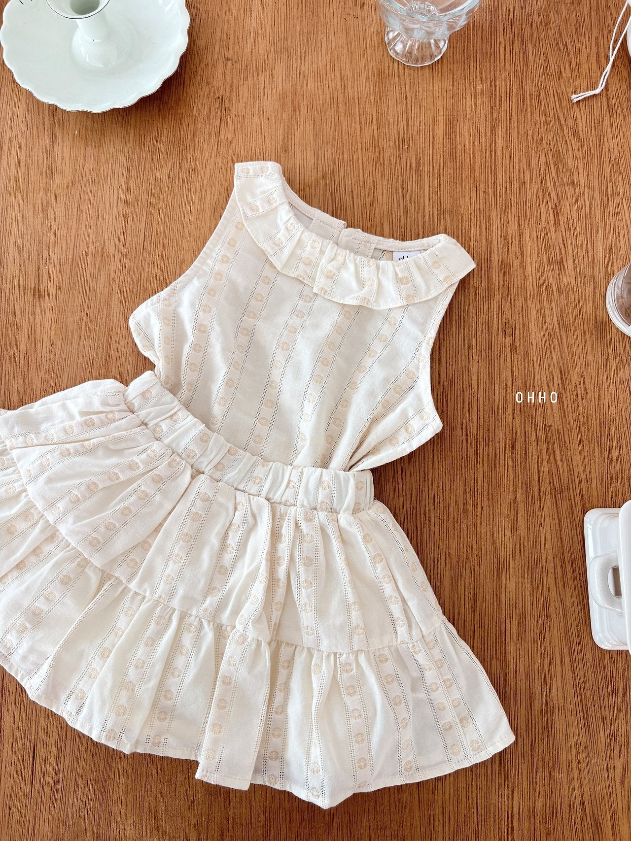 ［ohho］Ette collar sleeveless blouse