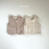 [mimi market] Fur ribbon vest