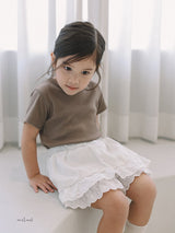 ［melmel］Lace skirt pants
