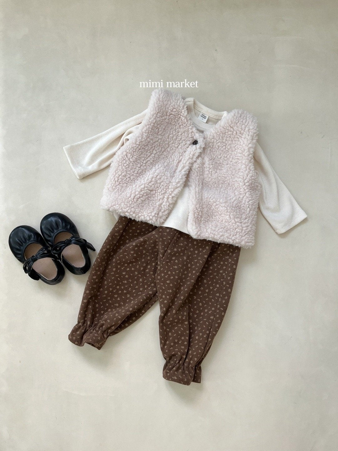 [mimi market] Corduroy flower pants