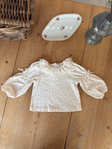 ［marron］Puff ribbon lace tops