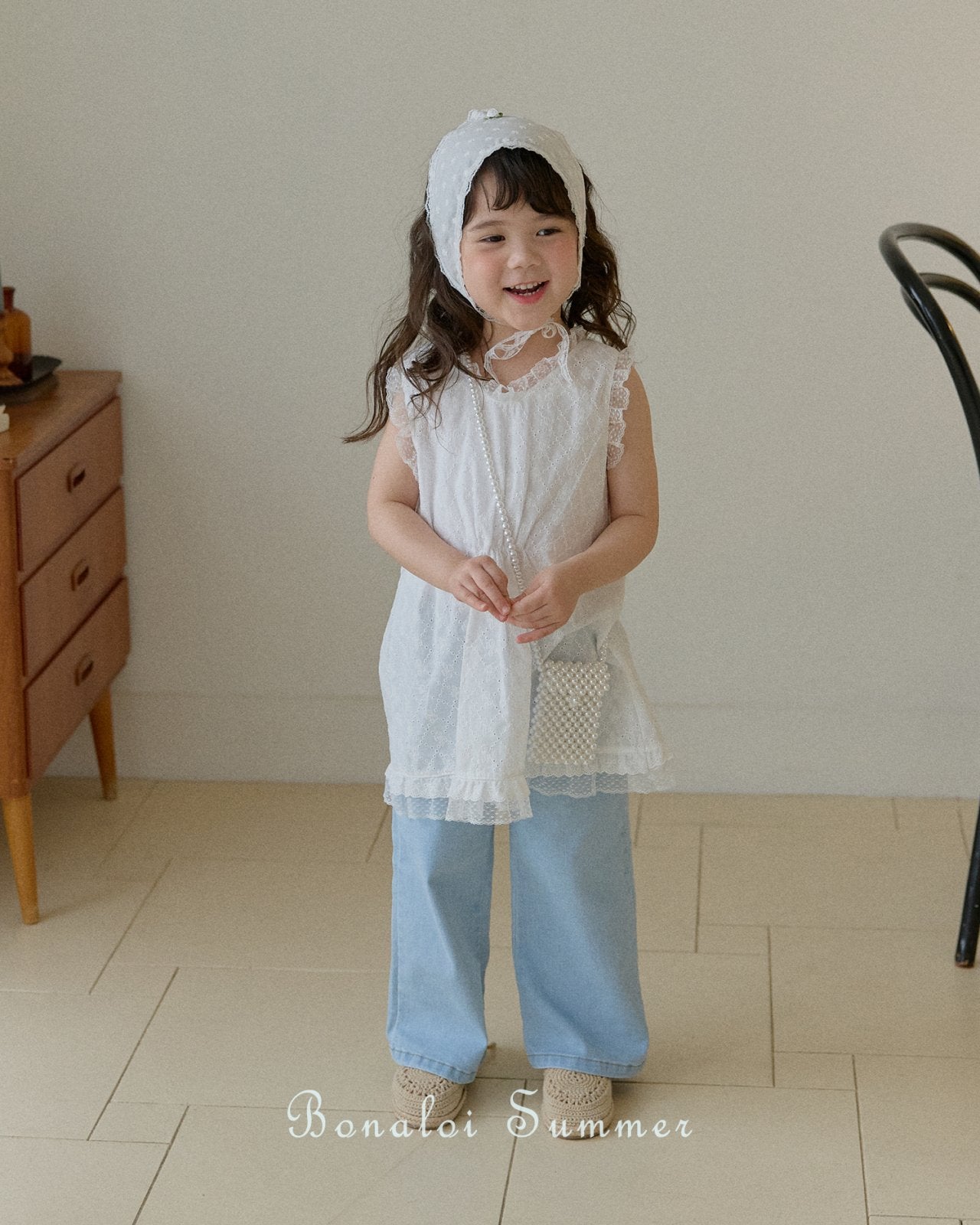 ［Bonaloi］Eyelet pure one-piece