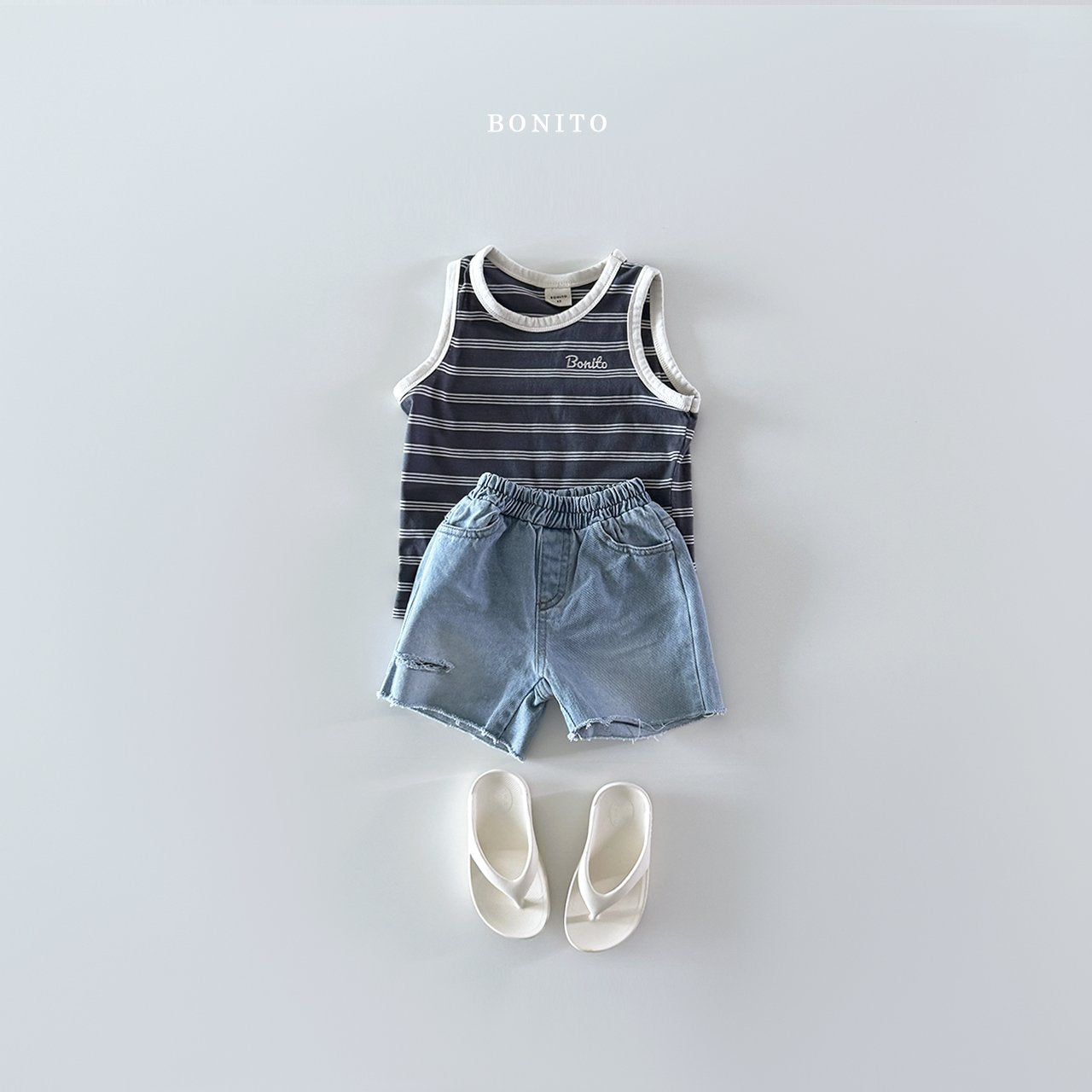 ［Bonito］Double stripe sleeveless