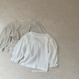 ［mimi market］Eyelet lace puff tops