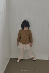 ［The beige］Ribbed Cardigan