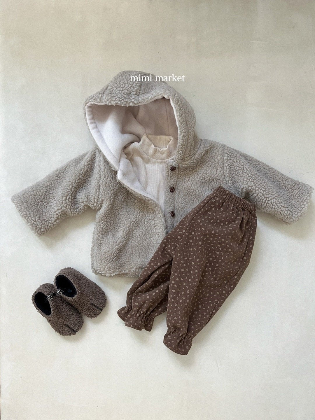 [mimi market] Corduroy flower pants
