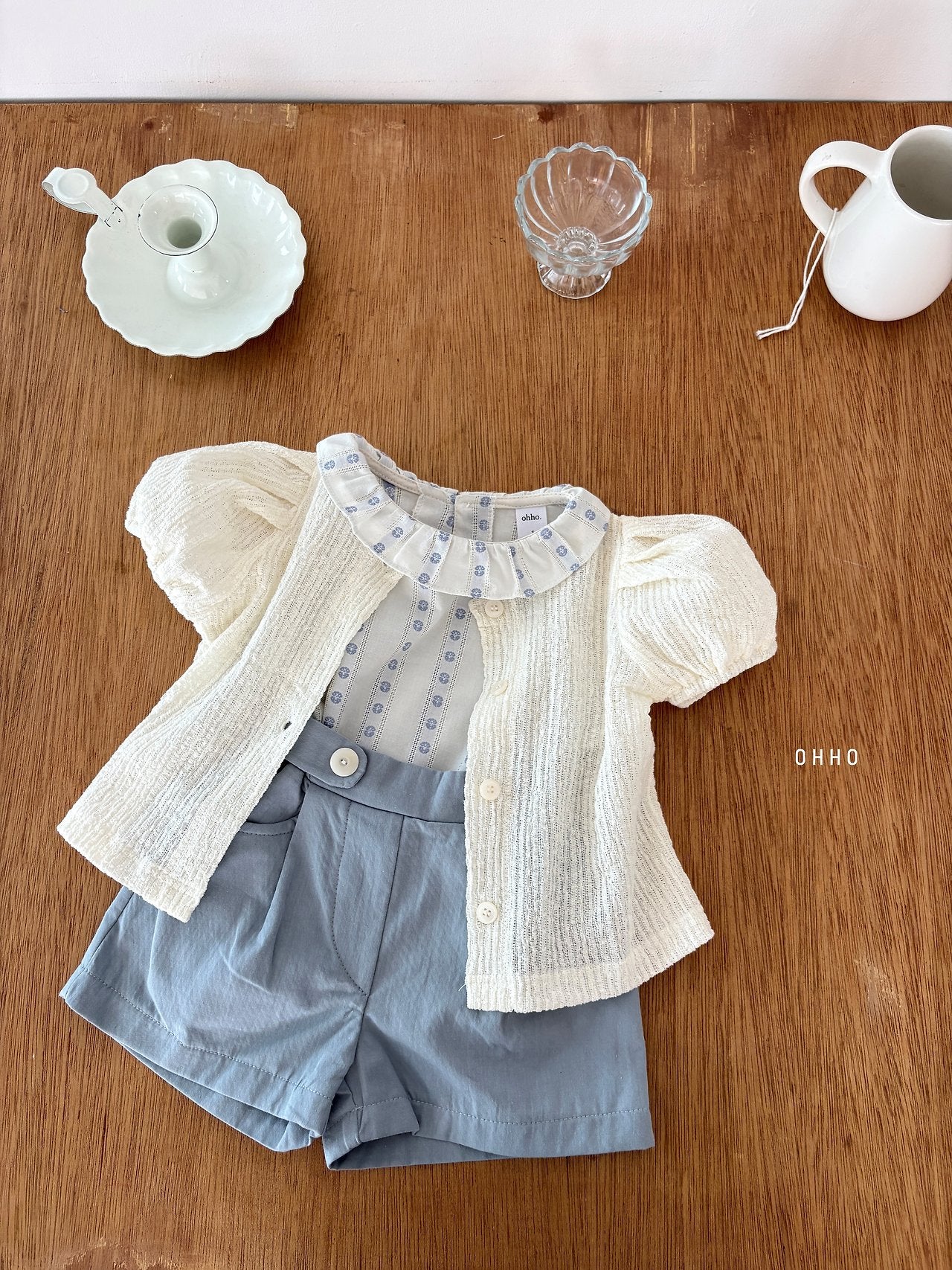 ［ohho］Ette collar sleeveless blouse