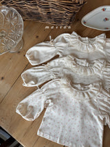 ［marron］Puff ribbon lace tops