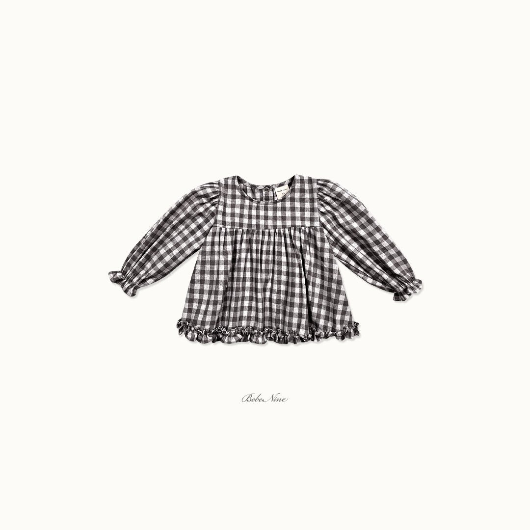 ［bebenine］Lucy Check Blouse