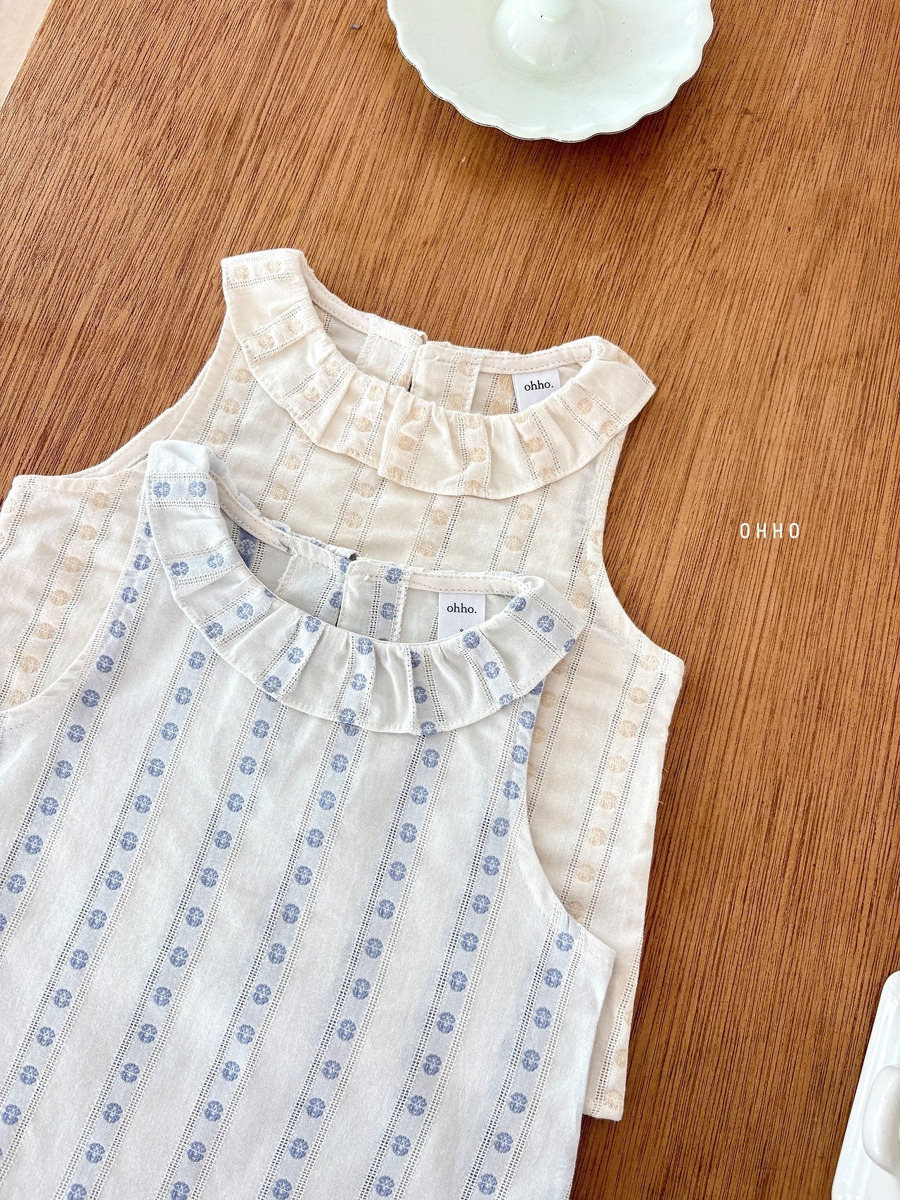 ［ohho］Ette collar sleeveless blouse