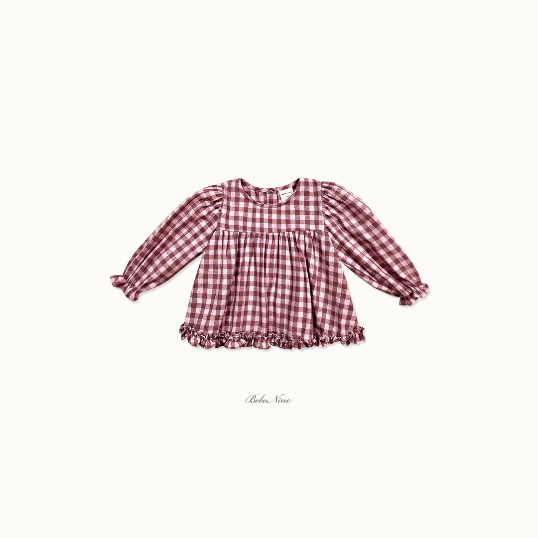 ［bebenine］Lucy Check Blouse