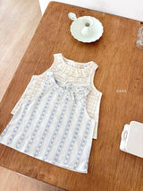 ［ohho］Ette collar sleeveless blouse