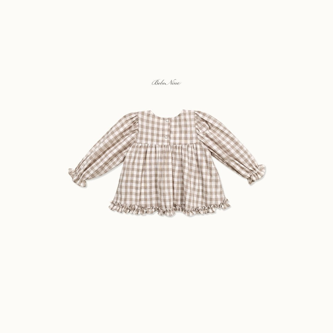 ［bebenine］Lucy Check Blouse