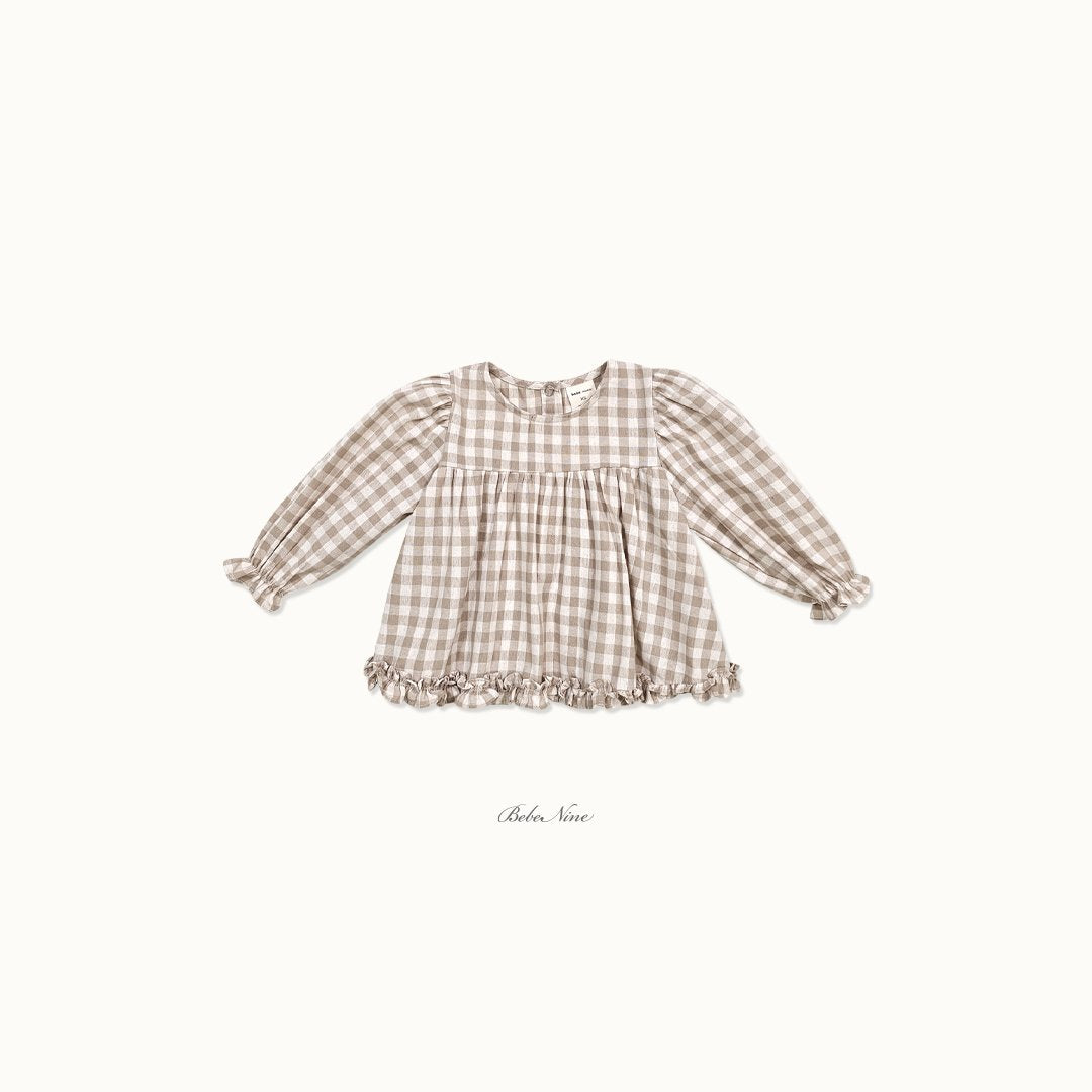 ［bebenine］Lucy Check Blouse