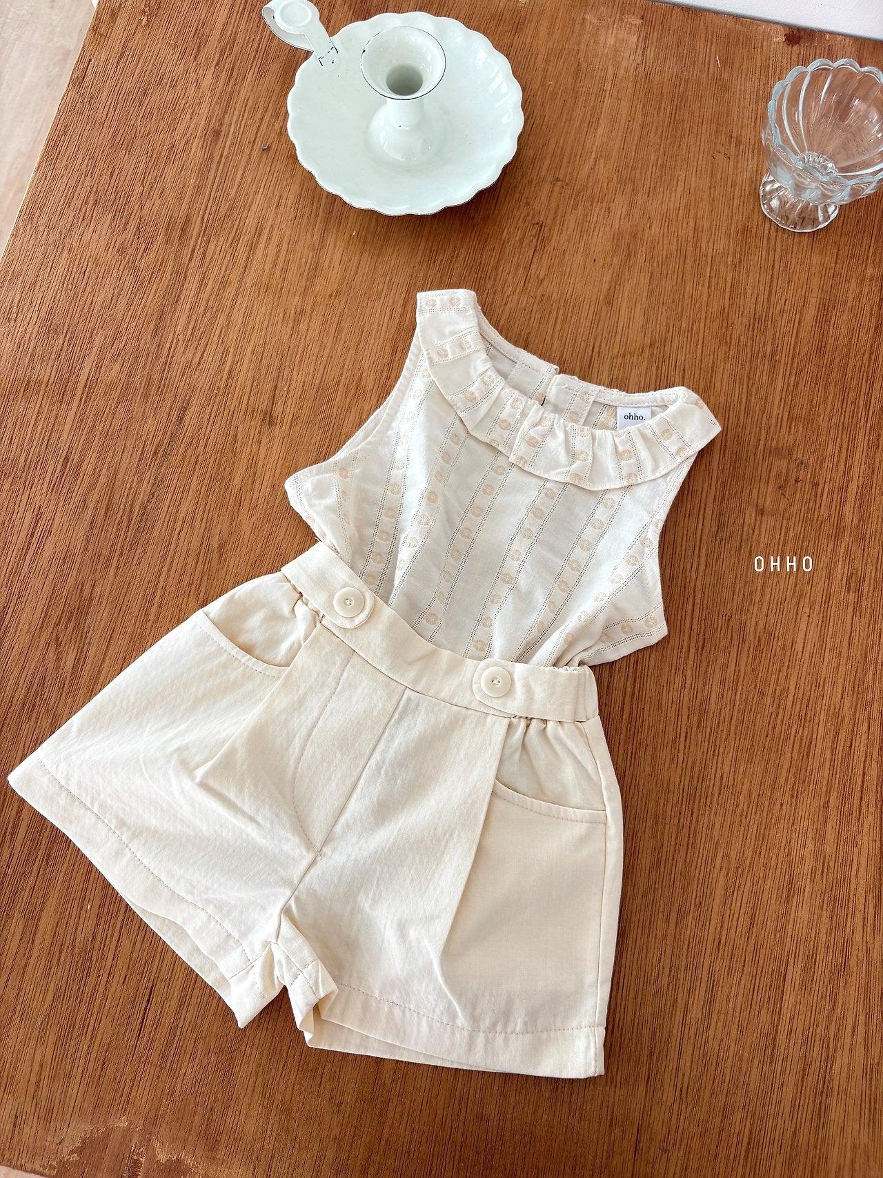 ［ohho］Ette collar sleeveless blouse