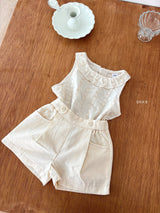 ［ohho］Ette collar sleeveless blouse