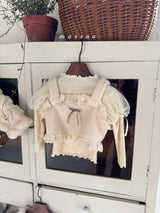 ［marron］Dot shasha ribbon tee