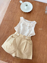 ［ohho］Ette collar sleeveless blouse