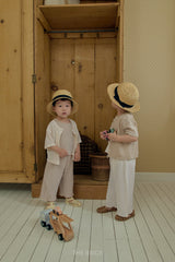 ［The beige］Short sleeve cardigan