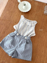 ［ohho］Ette collar sleeveless blouse