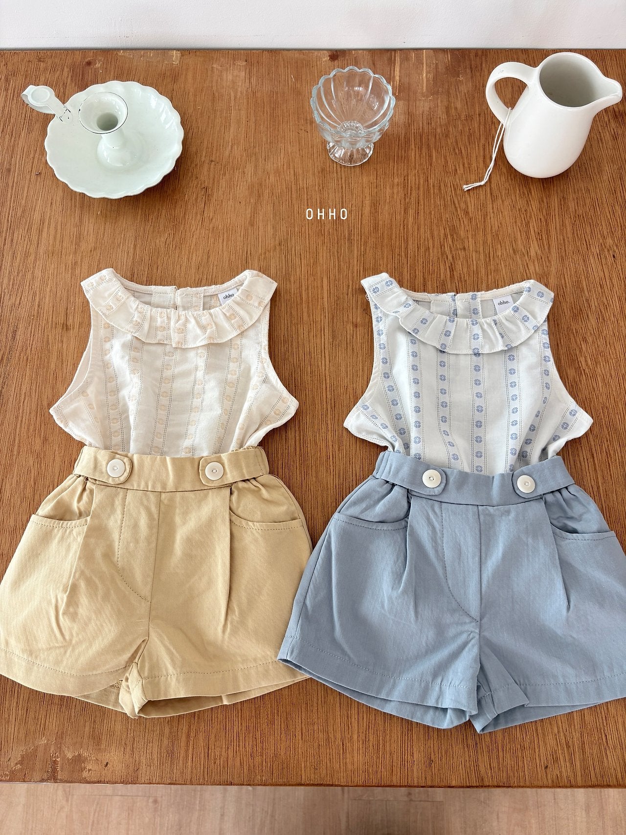 ［ohho］Ette collar sleeveless blouse