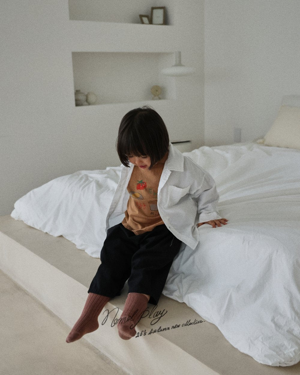 ［normalplay］Tuck Cotton Pants