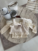 ［marron］Dot shasha ribbon tee