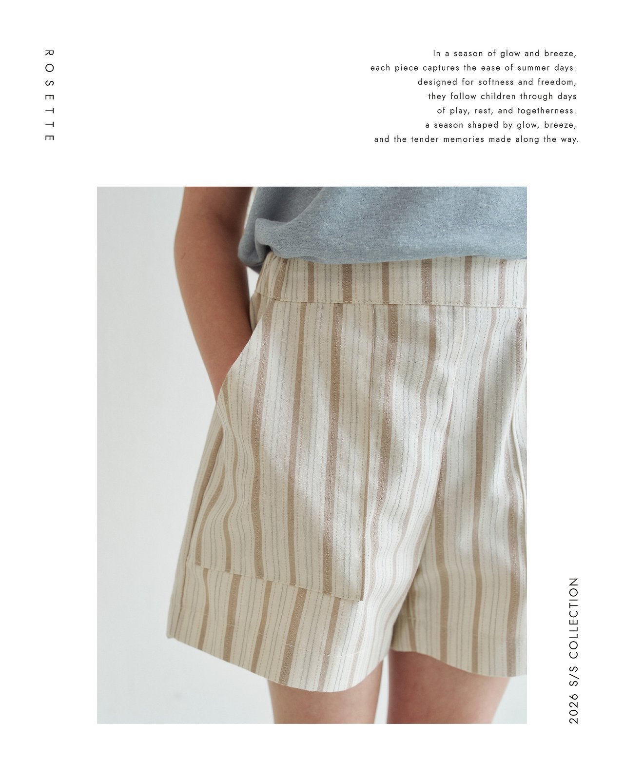 ［ROSETTE］Eden stripe short pants