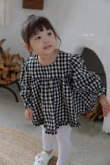 ［bebenine］Lucy Check Blouse
