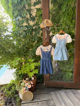 ［OREN］Soleil denim short overalls