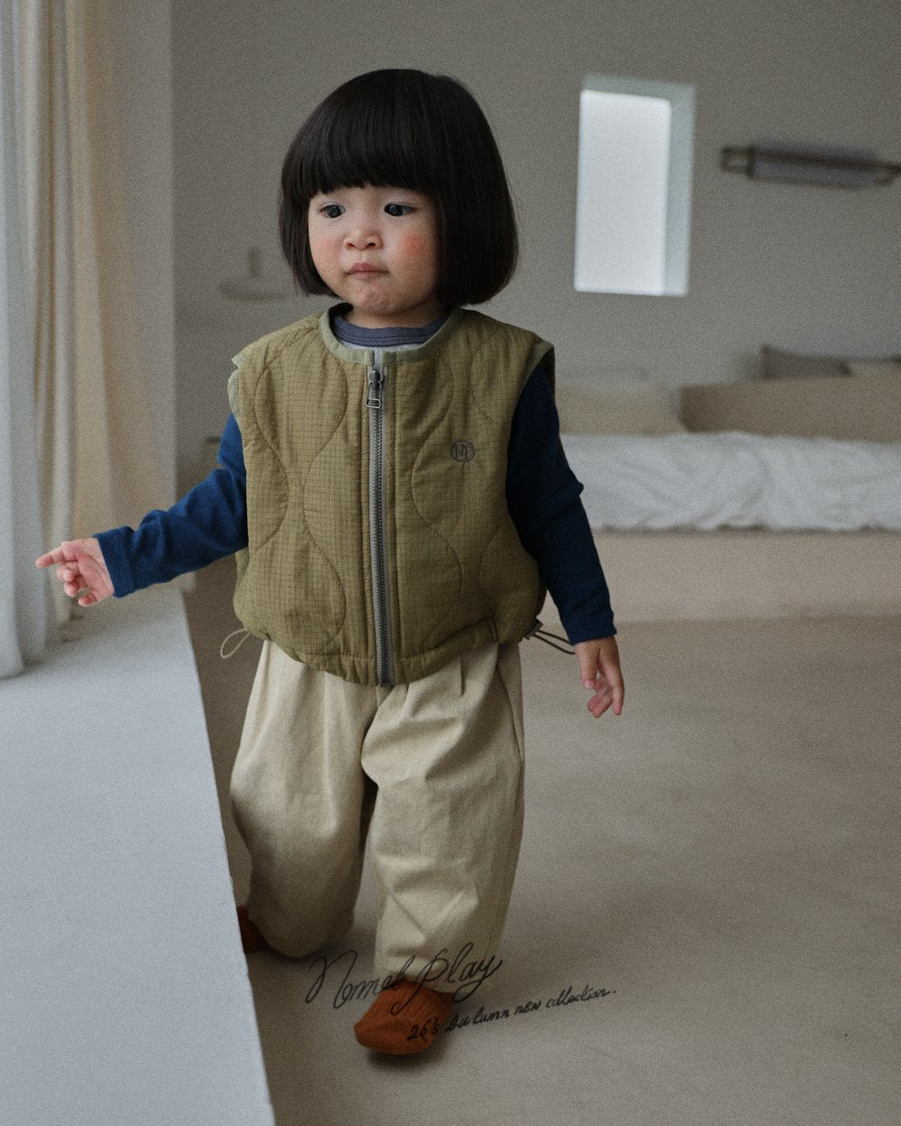 ［normalplay］Tuck Cotton Pants