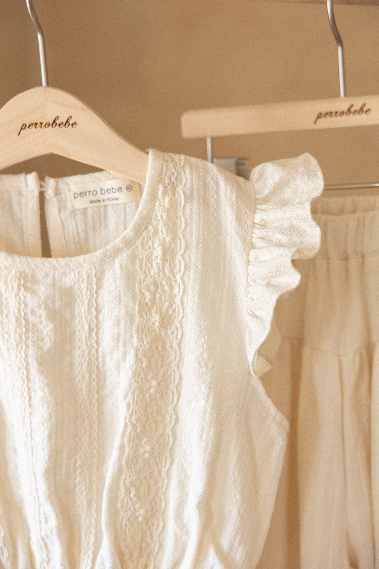 ［perrobebe］Mila frill Setup (cream)