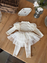 ［marron］Dot shasha ribbon tee