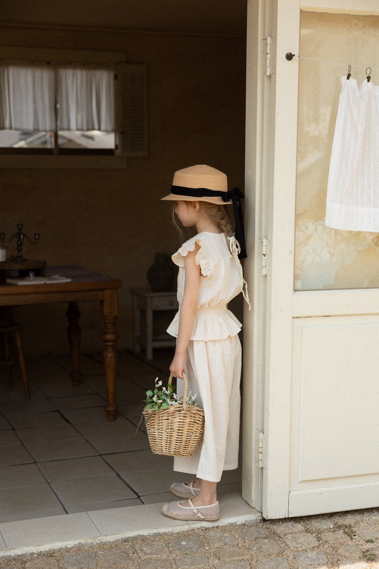 ［perrobebe］Mila frill Setup (cream)